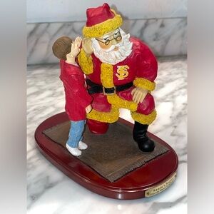 Florida State University Seminoles Santa large figurine